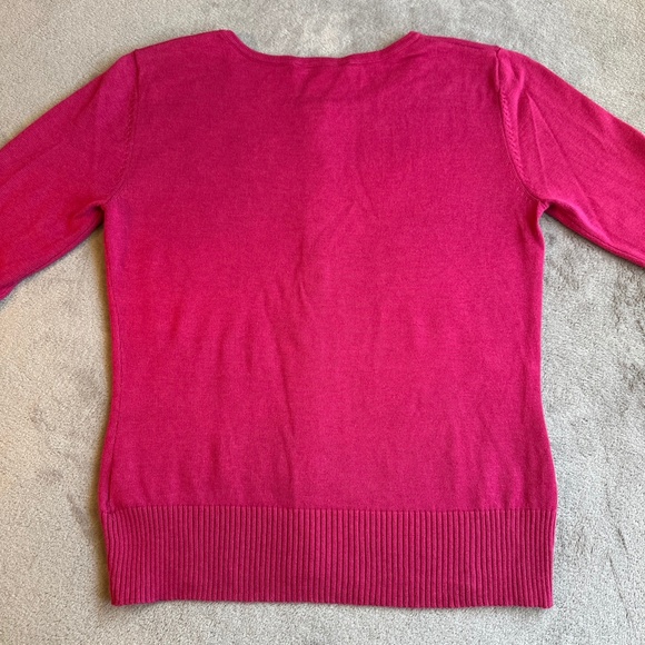 Vintage Cardigan Nine West Women's Small Embroidered Floral Pink Western Girly - Picture 7 of 8